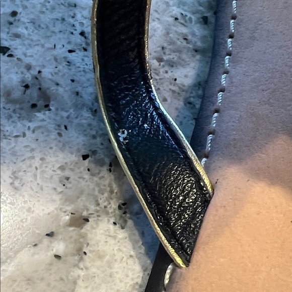 J.Renee Black Sandals with Teal and Green Embellishments - Picture 6 of 8